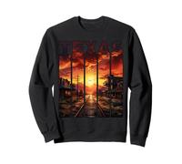 Texas 1845 Far West Ville de Cow-Boys Vacances Voyage Texas Sweatshirt