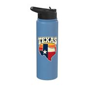 Texas 1845 : Fierté de l'État du Texas et de son patrimoine Stainless Steel Insulated Water Bottle