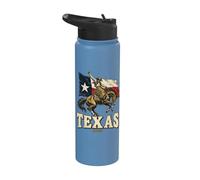 Texas 1845 : Fierté de l'État du Texas et de son patrimoine Stainless Steel Insulated Water Bottle