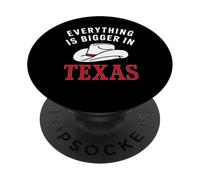 Texas America Tout est Plus Grand dans l'État du Texas USA PopSockets PopGrip Adhésif