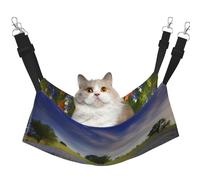 Texas Bluebonnets Hamac pour chat avec sangles réglables et crochets en métal réversible double face