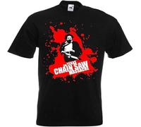 Texas Chainsaw Massacre Horror Movie T Shirt Mens Casual Tee Shirt Summer Fashion Tops Clothing Black Manches Courtes(X-Large)