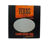 TEXAS CLUB Pierre à pâtisserie Ø 36cm pour four et gril, pierre à pizza, pierre à pâtisserie en céramique