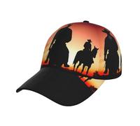 Texas Cowboy Casquette de baseball pour homme et femme - Profil bas - Chapeau de golf réglable à clipser - Casquette de balle lavée - Noir