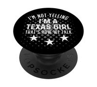 Texas Girl Humour Design Loud and Proud Southern Spirit PopSockets PopGrip Adhésif