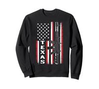 Texas Gun USA Flag Rifle - 2A Patriot Gun Pride USA Sweatshirt