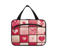 Texas Hold'em Trousse de toilette à suspendre avec crochet, trousse de maquillage lavable pour femme Rouge doré, Texas Hold'em Rouge Or Saint-Valentin, L, Décontracté