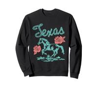 Texas Horse and Roses Vintage Western Sweatshirt