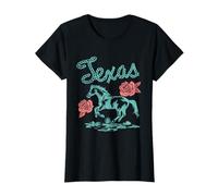 Texas Horse and Roses Vintage Western T-Shirt