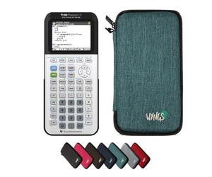 TEXAS INSTRUMENTS CALCUSO Pack économique: TI 83 Premium CE Python Edition Calculatrice Graphique + étui de Protection WYNGS Turquoise + Etendue de CALCUSO