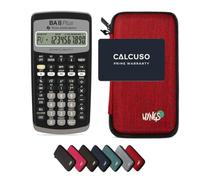 TEXAS INSTRUMENTS CALCUSO Pack économique: TI BA II Plus Calculatrice Scientifique + étui de Protection WYNGS Rouge + Garantie étendue de CALCUSO