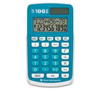 Texas Instruments TI-106 II - Calculatrice Scientifique Solaire, Une Calculatrice de Poche Durable et Facile à Utiliser avec Quatre opérations arithmétiques de Base, en/GR/DE/FR