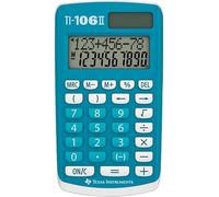 Texas Instruments TI-106 II - Calculatrice Scientifique Solaire, Une Calculatrice de Poche Durable et Facile à Utiliser avec Quatre opérations arithmétiques de Base, en/GR/DE/FR