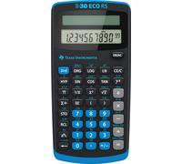 Texas Instruments TI-30 ECO RS FC Schulrechner (Einzeiliges 10-stelliges Display, Solarbetrieb) Schwarz