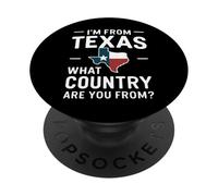 Texas : Je Viens du Texas, de Quel Pays venez-Vous des États-Unis ? PopSockets PopGrip Adhésif