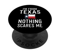 Texas Je Viens du Texas Rien ne me Fait Peur États-Unis Amérique État américain PopSockets PopGrip Adhésif