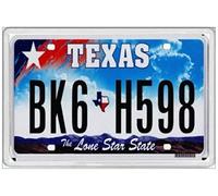 Texas Jumbo Plaque d'immatriculation américaine américaine 15,2 x 30,5 cm