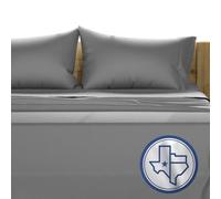TEXAS LINEN CO. Comfy Sheets Parure de lit King Size 100% Coton égyptien 1000 Fils au Pouce carré 4 pièces avec taies d'oreiller, qualité hôtelière pour Matelas jusqu'à 45,7 cm de Profondeur
