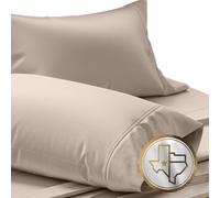 Texas Linen CO. Lot de 2 taies d'oreiller de Luxe en Coton égyptien de 1000 Fils au Pouce carré pour Dormir, Douces et soyeuses, rafraîchissantes, taies d'oreiller Extra Longues de qualité hôtelière