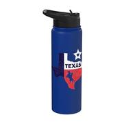 Texas Lone Star State Chevalet vintage Cowboy et Rodeo Fan Stainless Steel Insulated Water Bottle