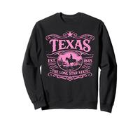 Texas Lone Star State Vintage Desert Texan Cowboy TX Rose Sweatshirt