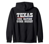 Texas One Nation Under Brisket BBQ - Barbecue Amusant Texas Sweat à Capuche