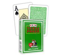 Modiano Cartes Texas Poker 3005464 – 100% plastique – Vert clair – 2 index jumbo