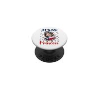 Texas Princess Dab Dance Drapeau du Texas pour Filles PopSockets PopGrip Adhésif