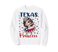 Texas Princess Dab Dance Drapeau du Texas pour Filles Sweatshirt