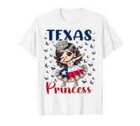 Texas Princess Dab Dance Drapeau du Texas pour Filles T-Shirt Graphique avec Valeur