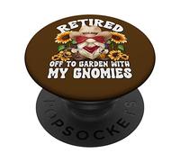 Texas Retirement GNOME Dad for Cowboy Lover Retired Grandpa PopSockets PopGrip Adhésif