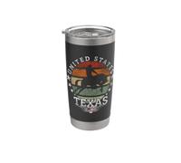 Texas Rodeo Cheval Retro Pride Gobelet isotherme en acier inoxydable double paroi