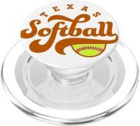 Texas Softball Vintage Mens Kids Team Retro Softball Fan PopSockets PopGrip pour MagSafe