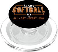 Texas Softball Vintage Mens Kids Team Retro Softball Fan PopSockets PopGrip pour MagSafe
