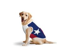Texas State - Débardeur d'été léger et respirant pour animaux de compagnie - Imprimé drapeau - Taille M et L
