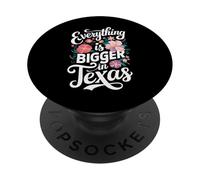 Texas Tout est Plus Grand dans l'État du Texas USA PopSockets PopGrip Adhésif