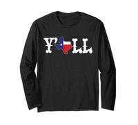 Texas Y'all Vintage Country Western pour Le Texas Manche Longue
