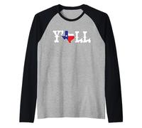Texas Y'all Vintage Country Western pour Le Texas Manche Raglan