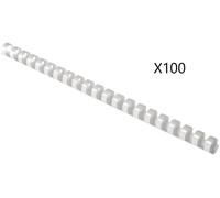 Texet 100 peignes de reliure format A4 - 14 mm - Blanc cassé