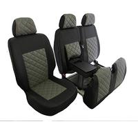 Texmar Conçues pour s'adapter aux housses de siège Mercedes Sprinter Crafter 2006-2018 RHD en cuir écologique 2 + 1 (1 simple et 1 double)