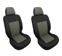Texmar Housses de siège avant 1 + 1 conçues pour s'adapter à Ford Transit MK7 MK8 Custom Gris Eco Cuir