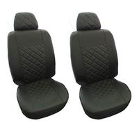 Texmar Housses de siège avant 1 + 1 conçues pour s'adapter à Ford Transit MK7 MK8 en cuir écologique noir