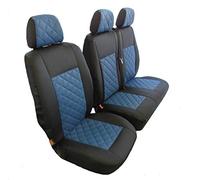 Texmar Housses de siège en cuir écologique pour Ford Transit MK7 2006-2012 pour conduite à droite et à gauche Bleu