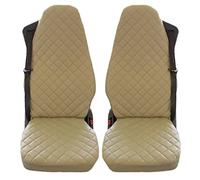 TEXMAR‿LTD Lot de 2 Housses de siège pour Camion en Cuir écologique pour Scania Beige