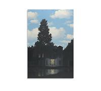 TEXPACK Poster d'œuvres d'art sur toile représentant l'Empire de la lumière de René Magritte de l'artiste surréaliste belge 40 x 60 cm