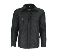 Texpeed Chemises de moto pour hommes avec protections - Veste de motard été chemise à carreaux en flanelle fabriquée avec Aramid - Protection (EN 1621-1) Noir - M
