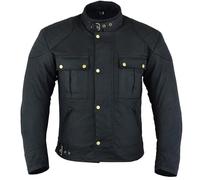 Texpeed Cirée imperméable veste homme homologué avec protection - Hiver court blouson motard avec armure CE (EN 1621-1) Noir - XXL