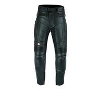 Texpeed Pantalon de Moto en Cuir imperméable Noir pour Homme - Homologué CE (1621-1) avec Protection véritable blindée XXL Taille/Jambe Courte