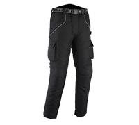 Texpeed Pantalon de Moto homme renforcé - Hiver/été Cordura Imperméable - Toutes Tailles - Avec armure CE Protection (EN 1621-1) - Noir - M Taille/Courte Jambe