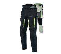 Texpeed Pantalon de Moto Homme Renforcé - Hiver/été Cordura Imperméable - Toutes Tailles - Avec Armure CE Protection (EN 1621-1) - Noir - M